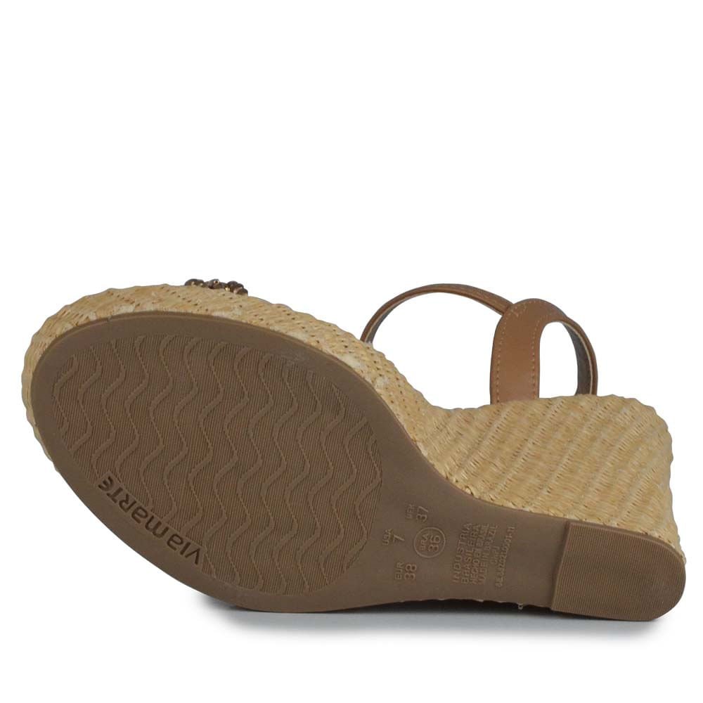 Sandália Anabela Via Marte Feminina 295-002-01 Marrom 5