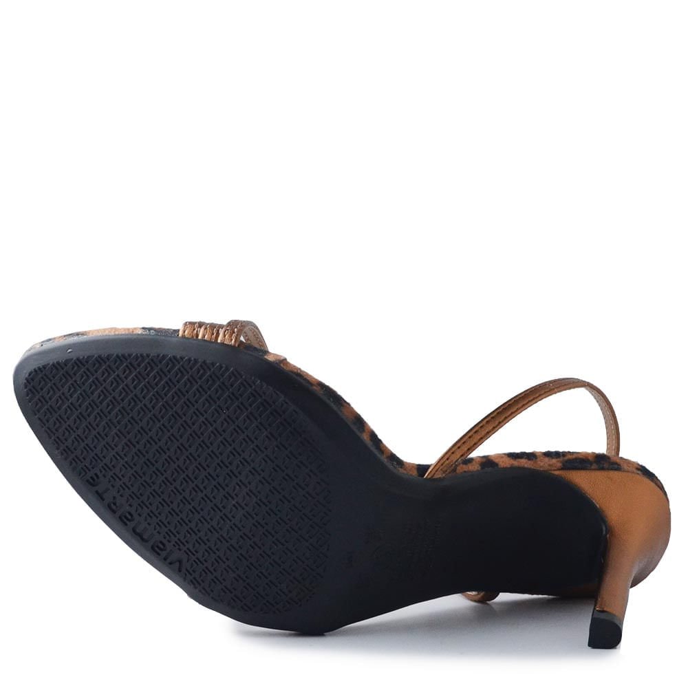 Sandália Salto Fino Via Marte Feminina 337-002-01 Animal Print/Bronze 5