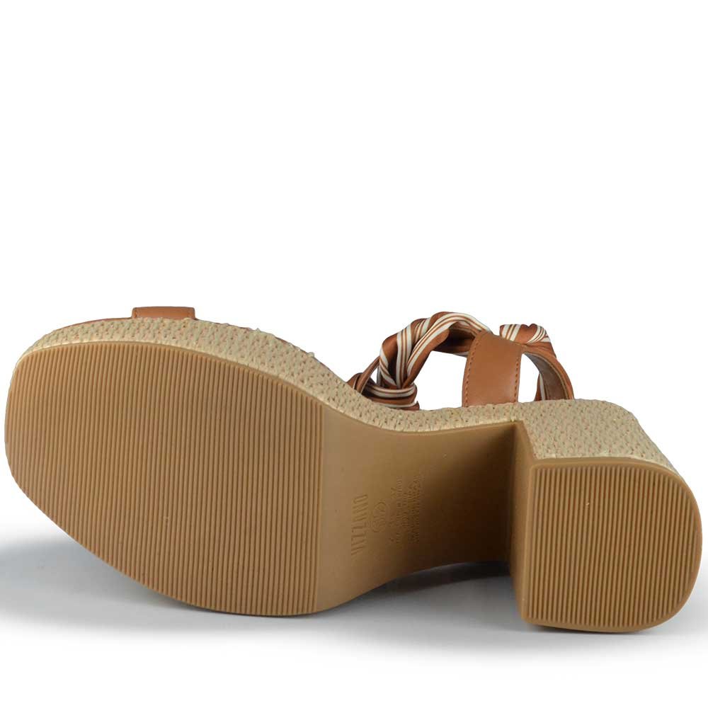 Sandália Salto Alto Vizzano Feminina 6541.103 Marrom 5