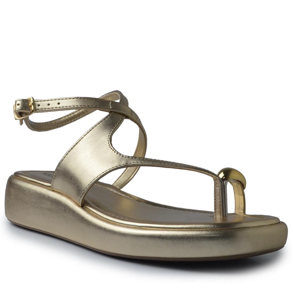 Sandália Papete Via Marte Feminino 267-009-01 Dourado 2