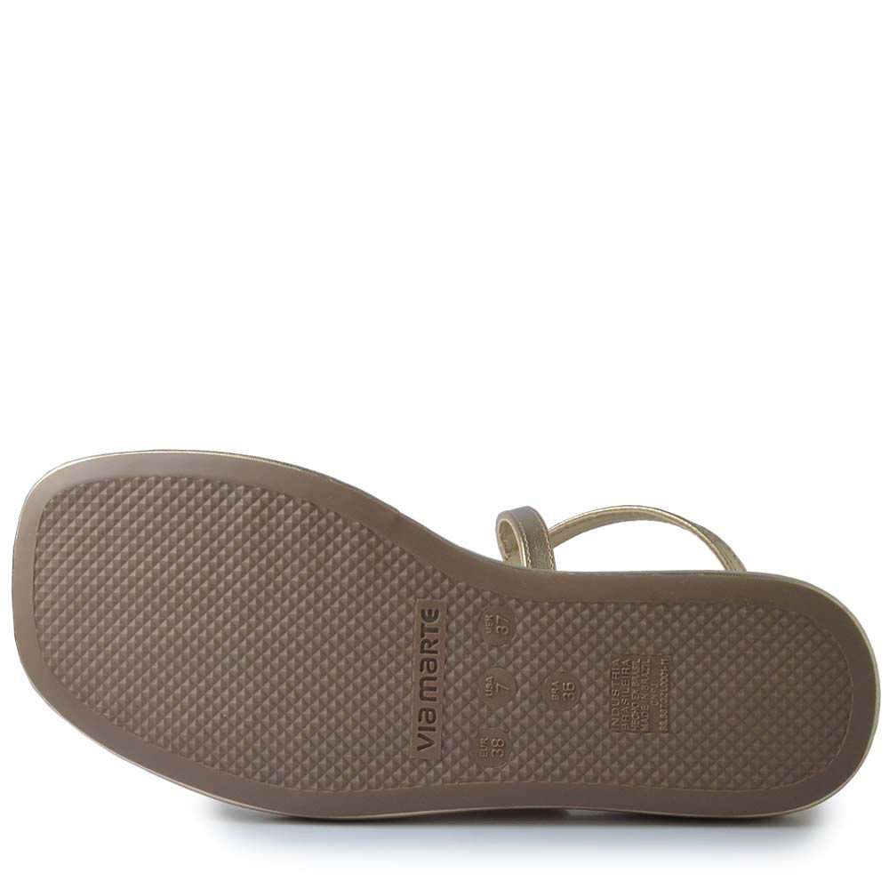 Sandália Papete Via Marte Feminino 267-009-01 Dourado 5