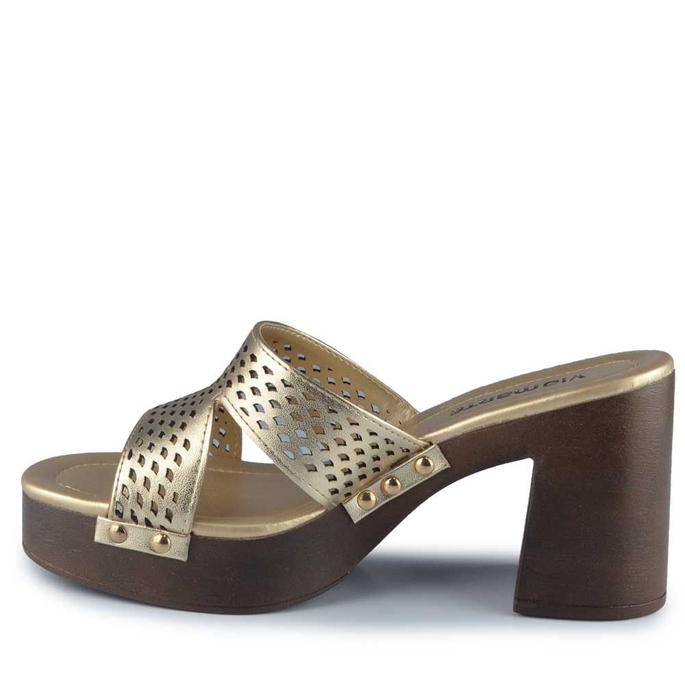 Tamanco Via Marte Feminino 311-004-01 Dourado 3