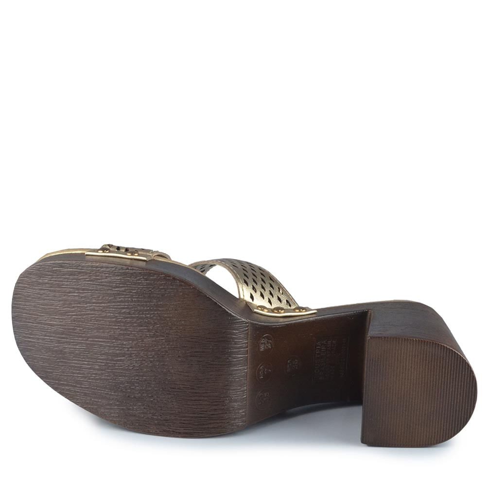 Tamanco Via Marte Feminino 311-004-01 Dourado 5