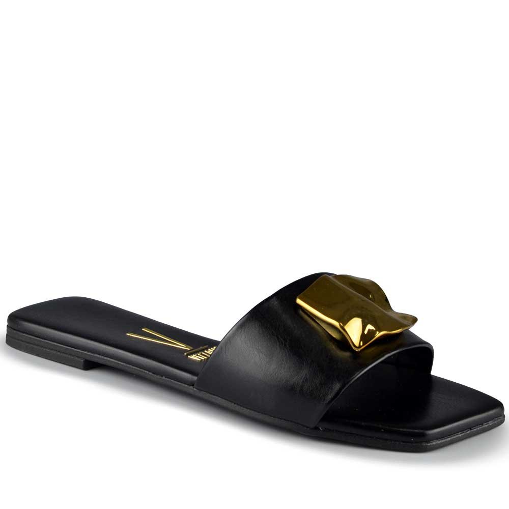 Sandália Rasteira Vizzano Feminina 6553.100 Preto 2