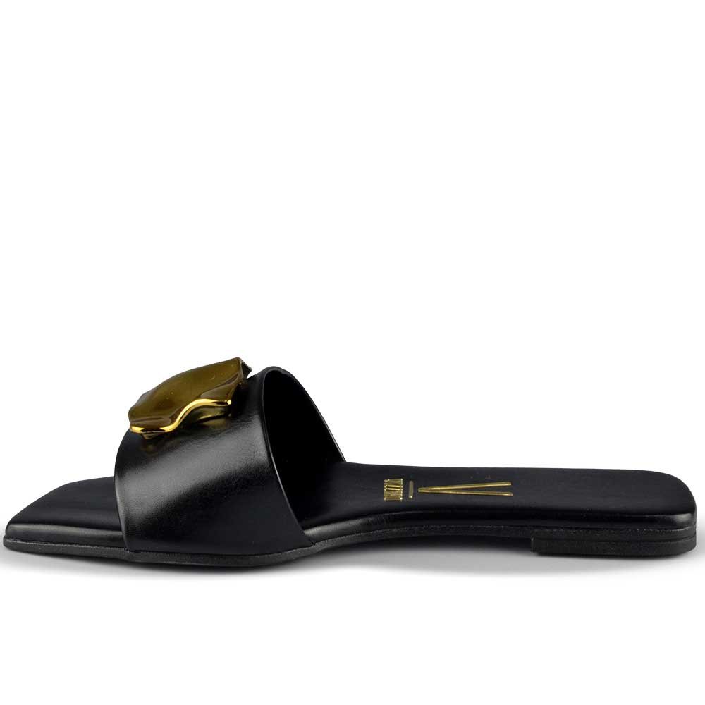 Sandália Rasteira Vizzano Feminina 6553.100 Preto 3