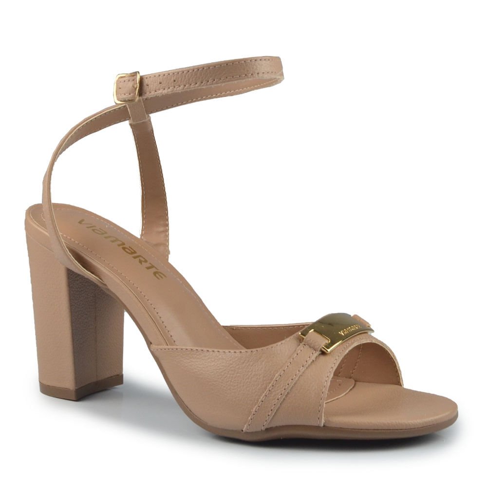 Sandália Salto Alto Via Marte Feminina 318-003-01 Bege 2