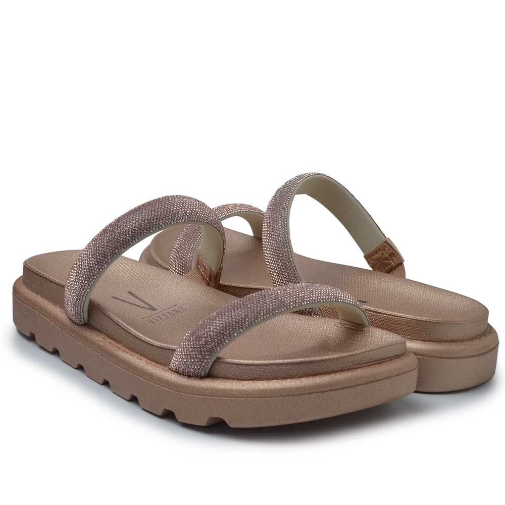 Sandália Papete Vizzano Feminina 6459.310 MADRI Rose Gold 6