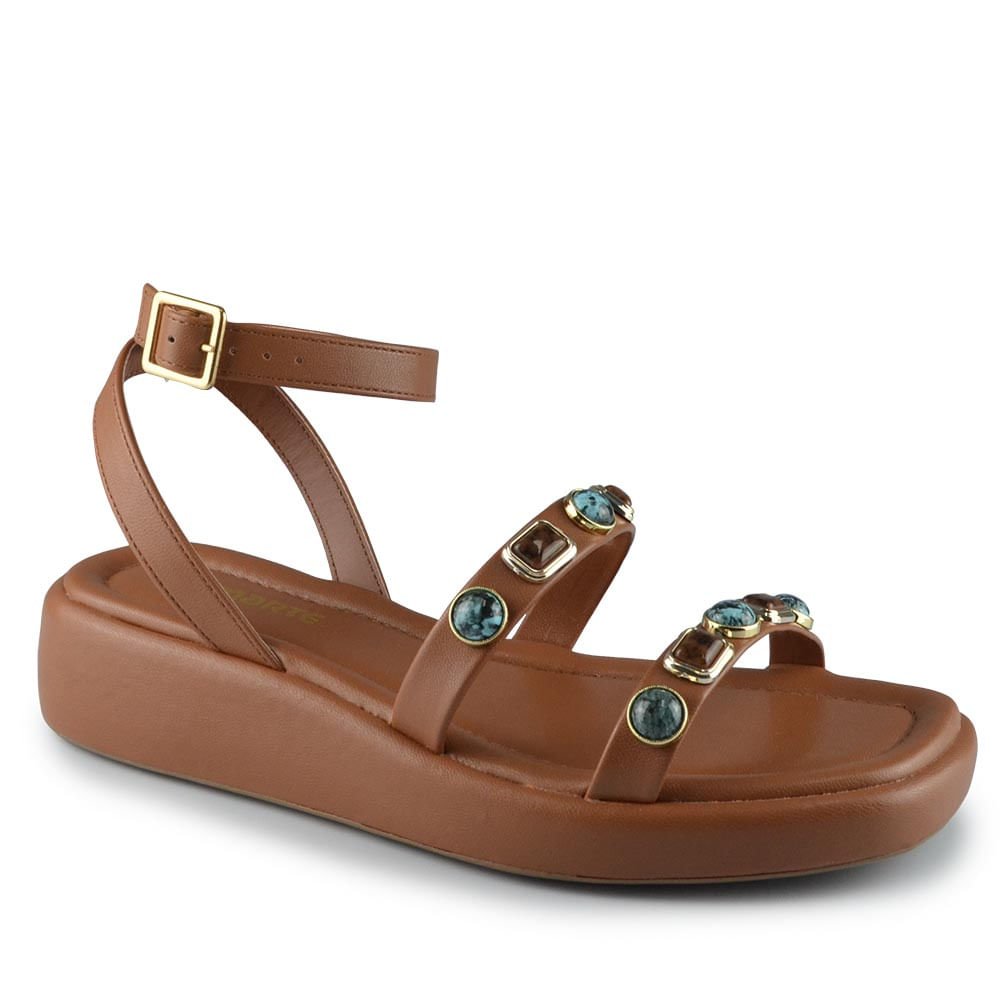 Sandália Papete Via Marte Feminina 267-001-01 Marrom 2