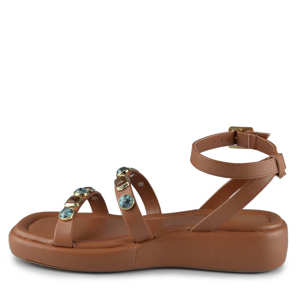 Sandália Papete Via Marte Feminina 267-001-01 Marrom 3