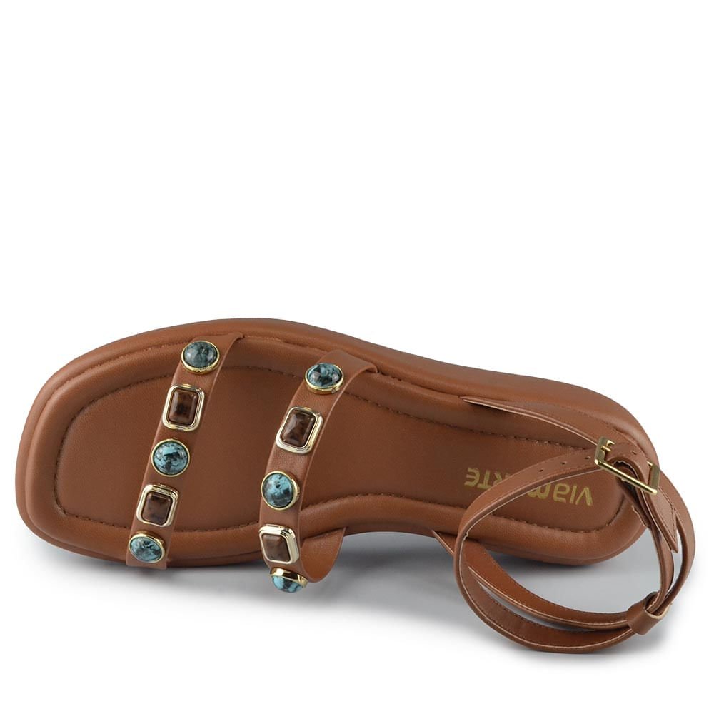 Sandália Papete Via Marte Feminina 267-001-01 Marrom 4