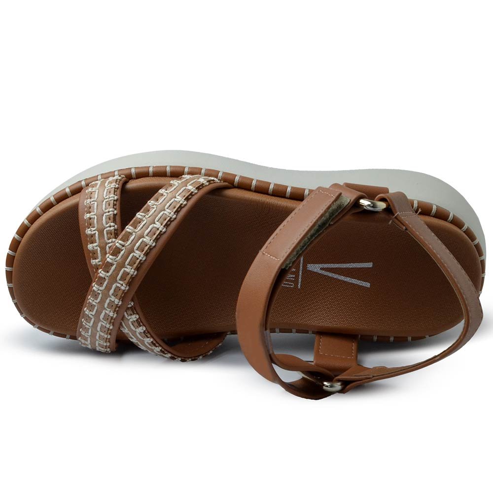 Sandália Anabela Vizzano Feminina 6519.102 Marrom 4