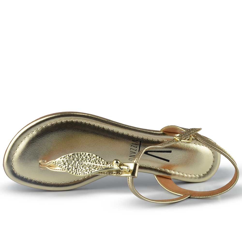 Sandália Rasteira Vizzano Feminina 6371.174 Dourado 4