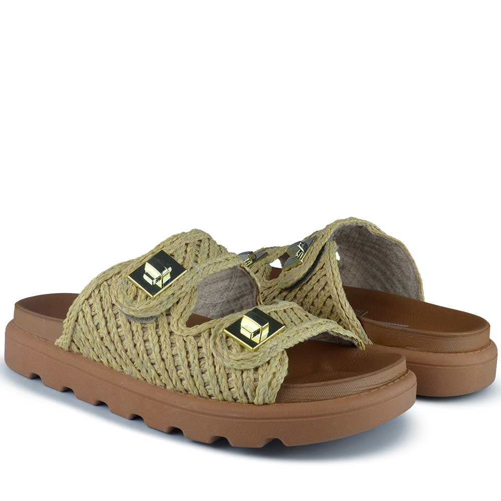 Sandália Papete Vizzano Feminina 6510.119 Bege 6