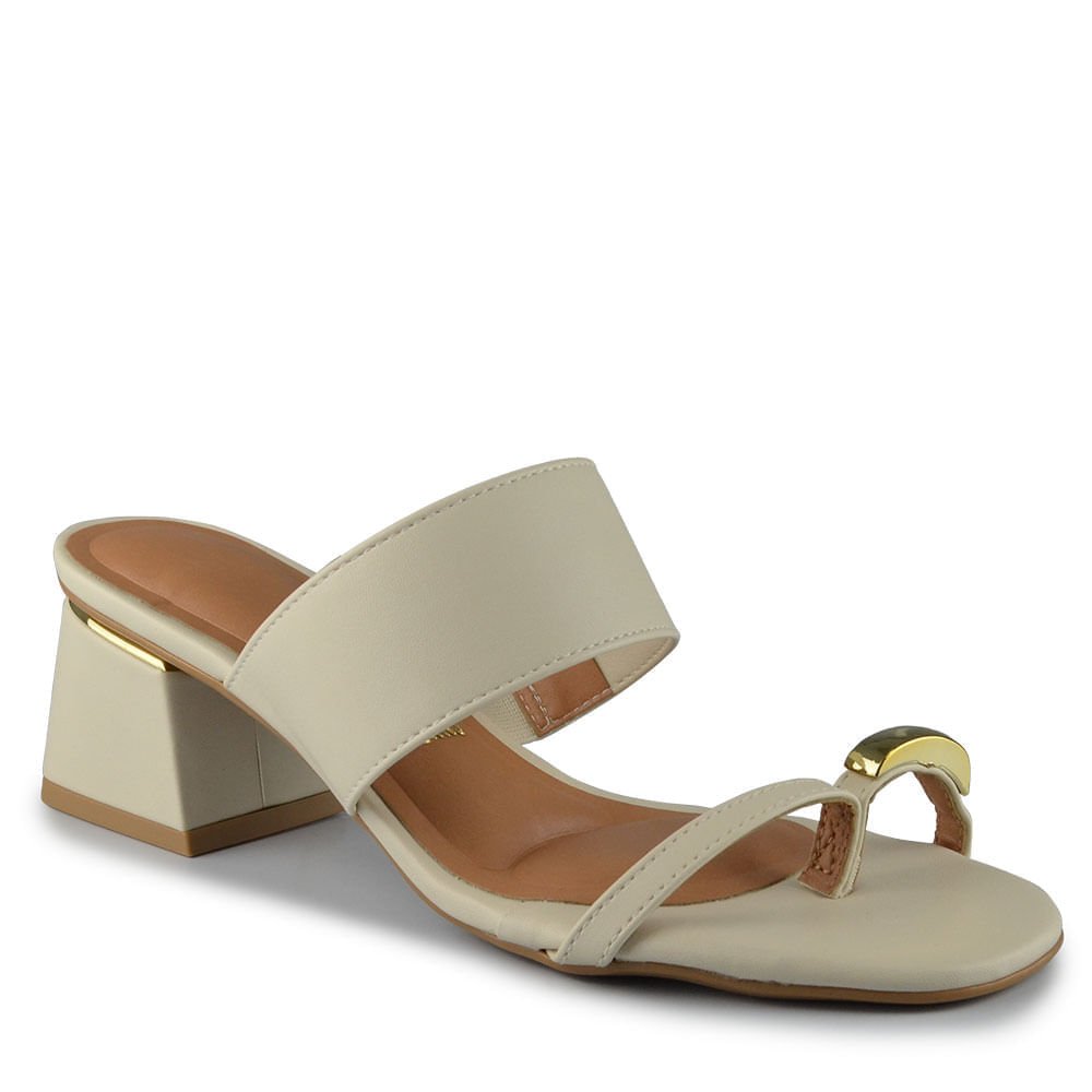 Tamanco Vizzano Feminino Salto Bloco 6428.148 Branco 2