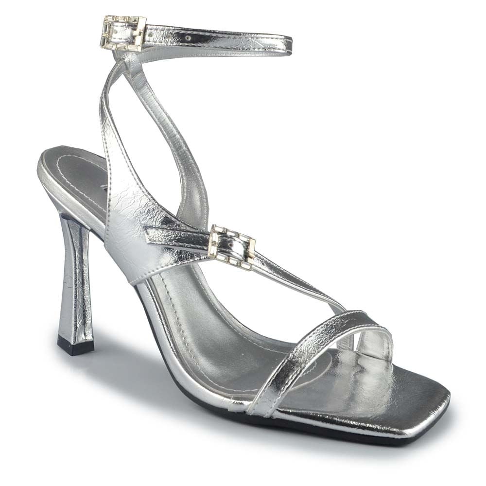 Sandália Salto Alto Via Marte Feminina 298-004-01 Prata 2