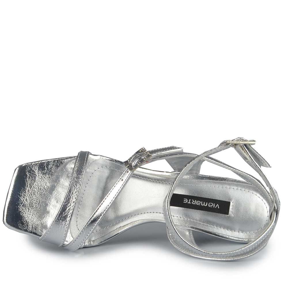 Sandália Salto Alto Via Marte Feminina 298-004-01 Prata 4