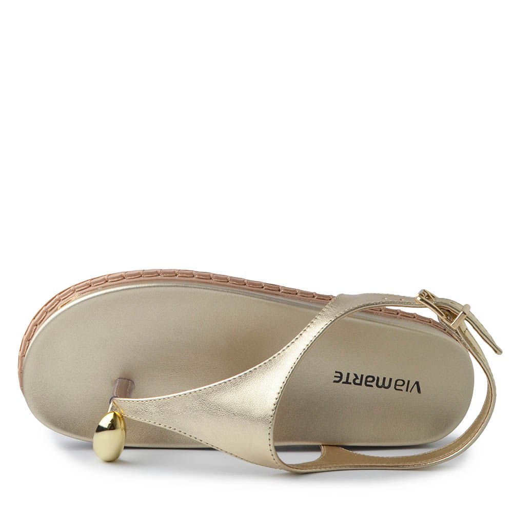 Sandália Papete Via Marte Feminina 315-001-01 Dourado 4
