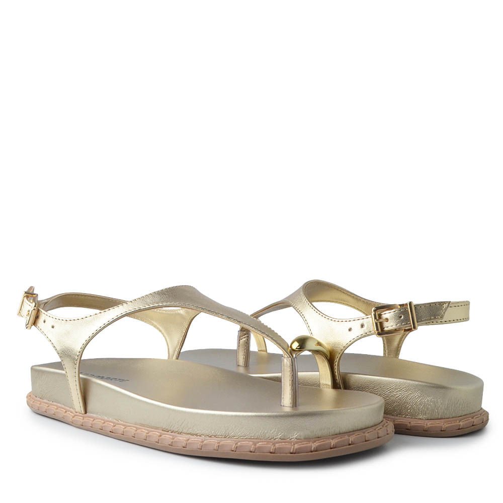Sandália Papete Via Marte Feminina 315-001-01 Dourado 6