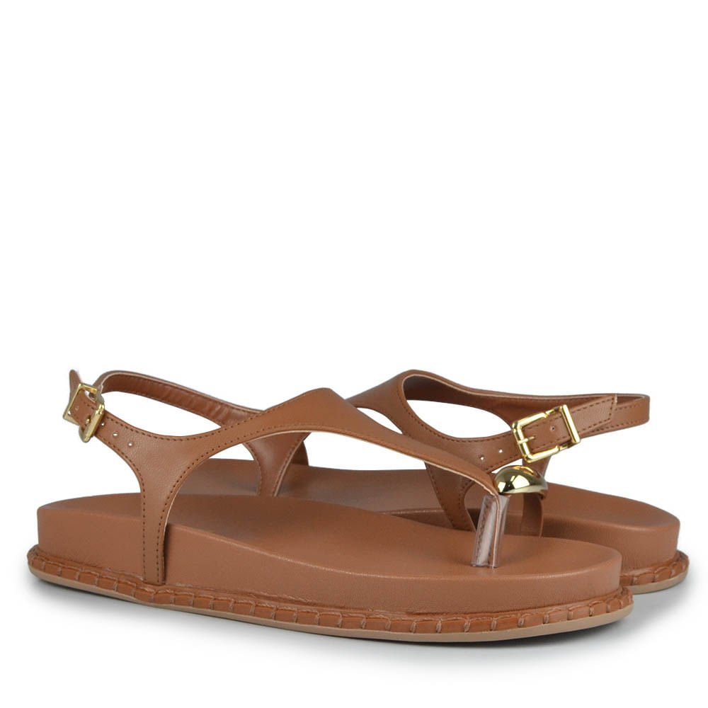 Sandália Papete Via Marte Feminina 315-001-01 Marrom 6