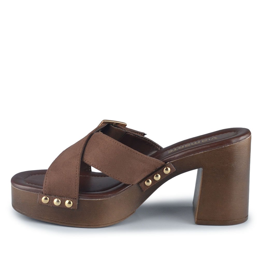 Tamanco Via Marte Feminino 311-003-01 Marrom 3