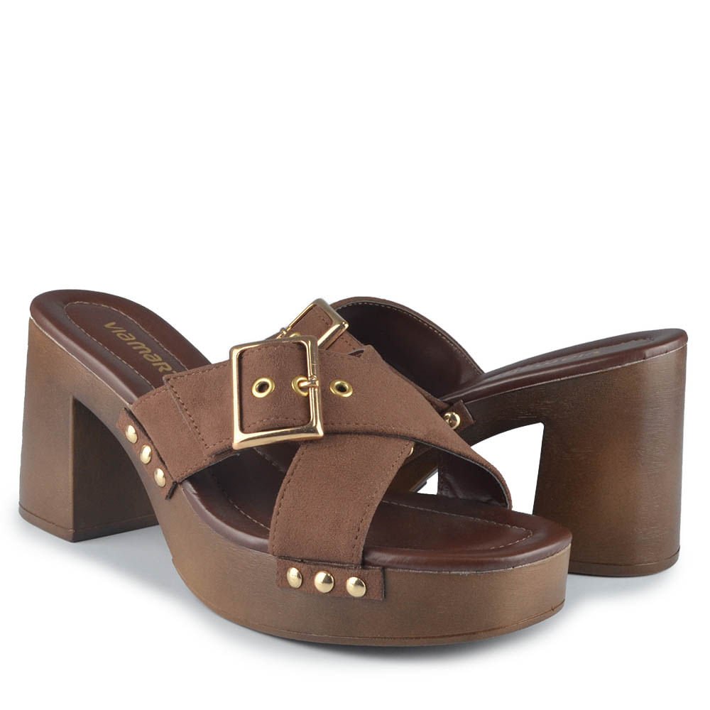 Tamanco Via Marte Feminino 311-003-01 Marrom 6