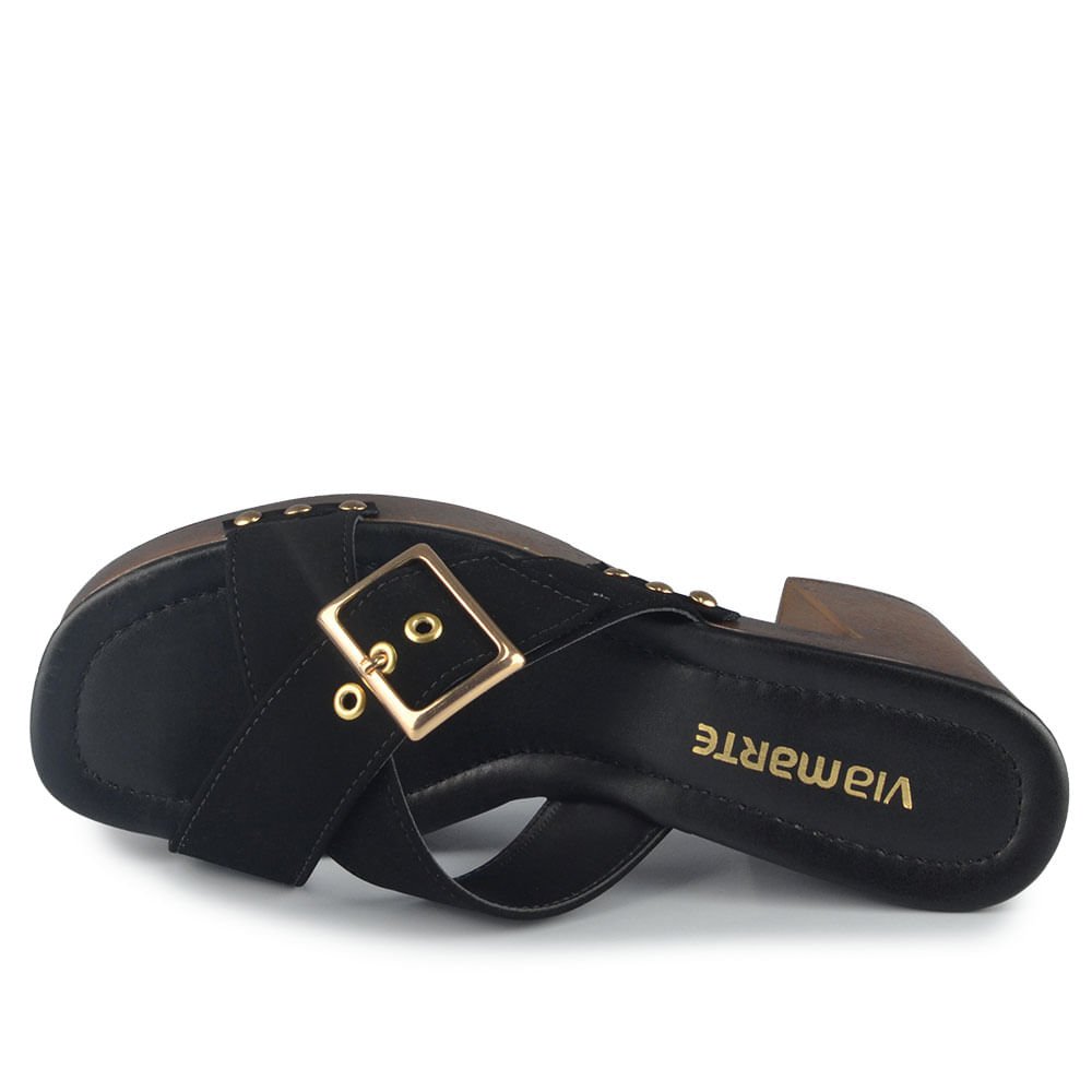 Tamanco Via Marte Feminino 311-003-01 Preto 4