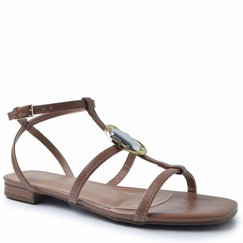 Sandália Rasteira Via Marte Feminina 202-017-01 Marrom 2