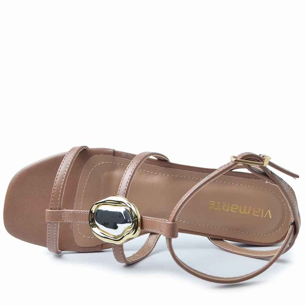 Sandália Rasteira Via Marte Feminina 202-017-01 Marrom 4