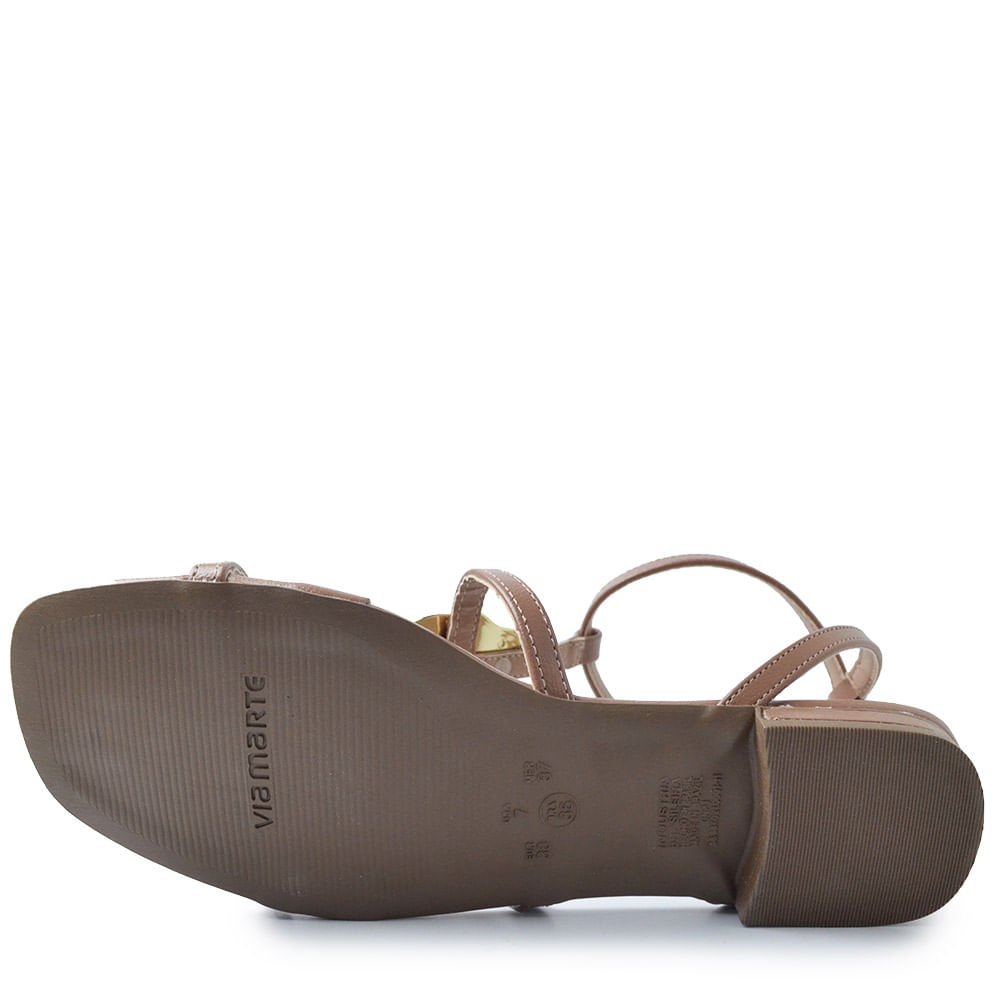 Sandália Rasteira Via Marte Feminina 202-017-01 Marrom 5