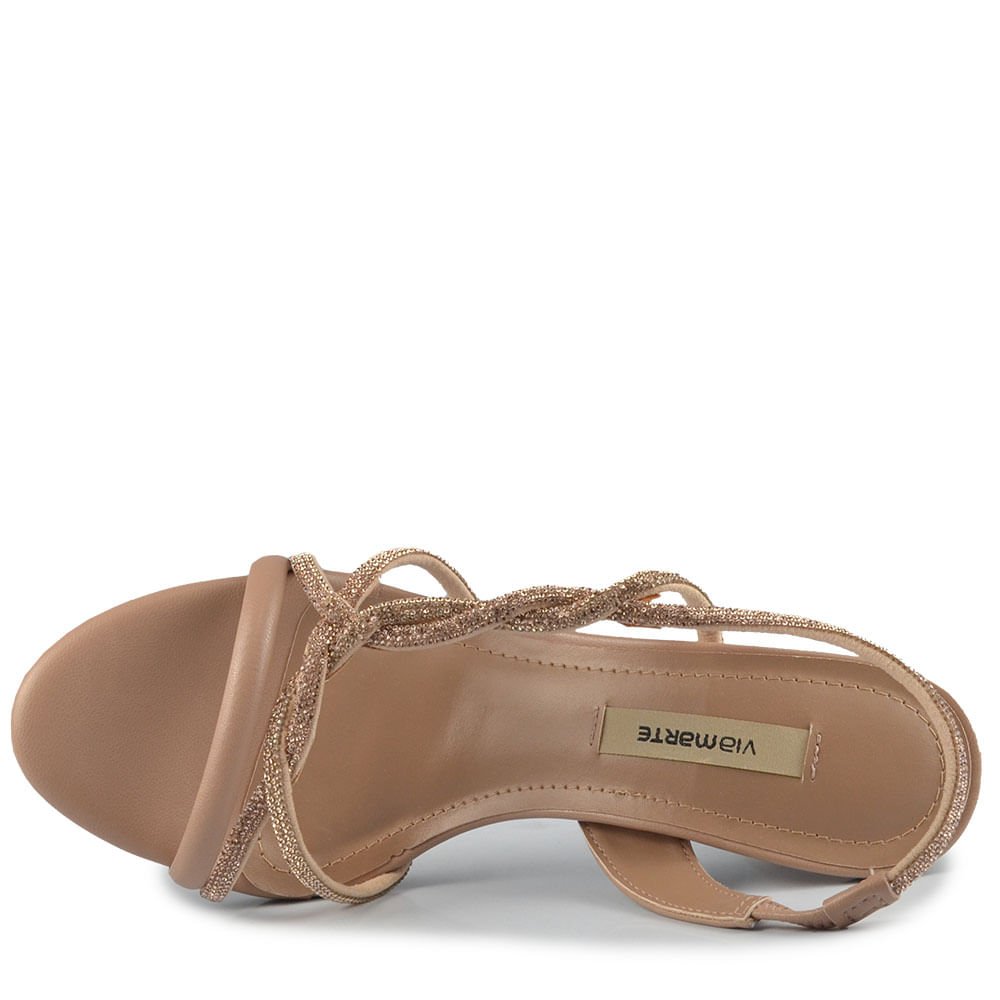 Sandália Salto Fino Via Marte Feminina 282-007-01 Bege 4