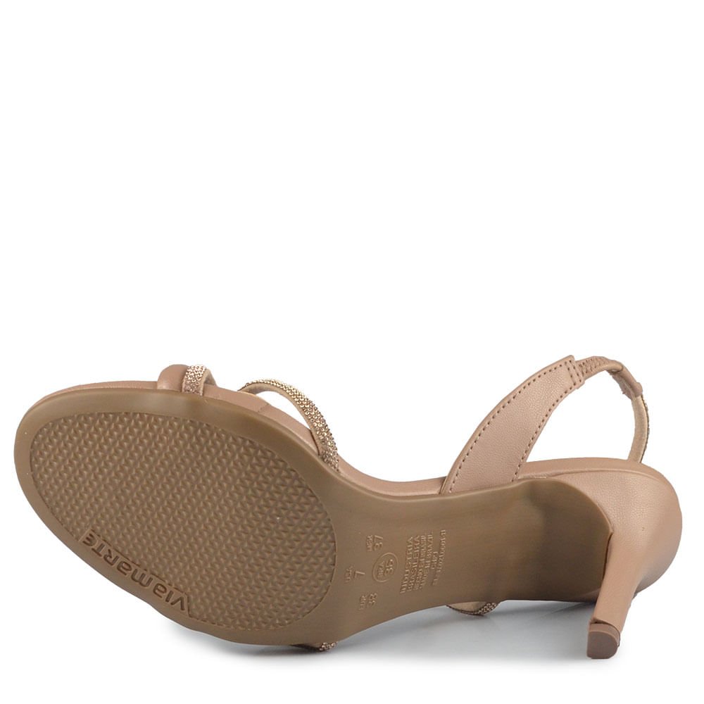 Sandália Salto Fino Via Marte Feminina 282-007-01 Bege 5