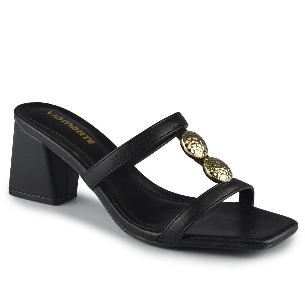 Tamanco Via Marte Feminino 264-003-01 Preto 2