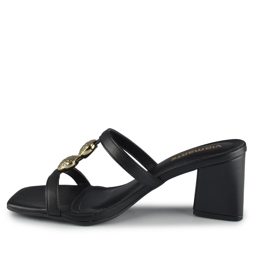 Tamanco Via Marte Feminino 264-003-01 Preto 3