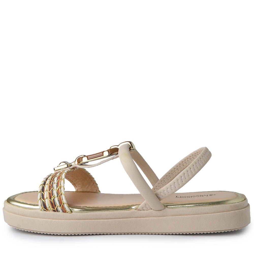 Sandália Flatform Mississipi Feminina JO061 Bege 3