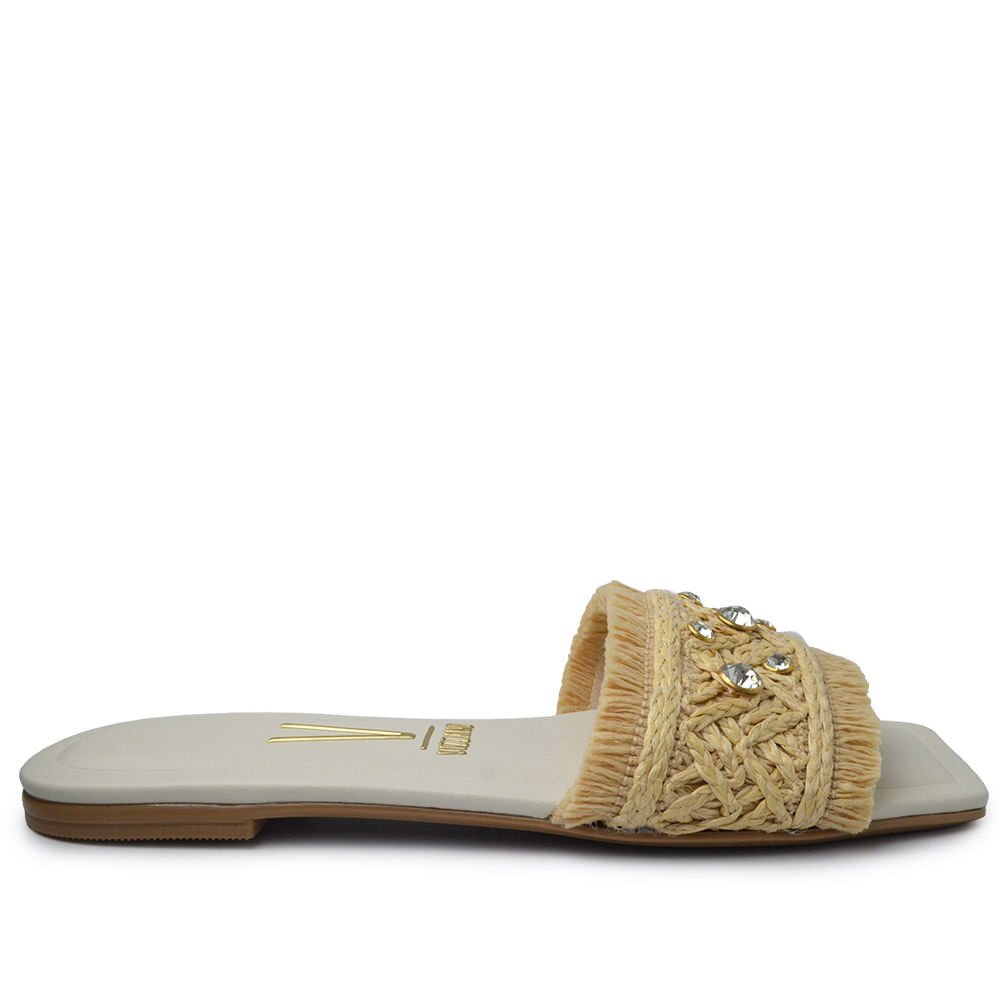 Sandália Rasteira Vizzano Feminina 6513.324 Bege 2