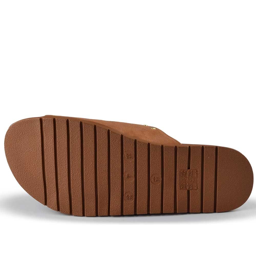 Sandália Papete Via Marte Feminina 174-020-01 Marrom 5