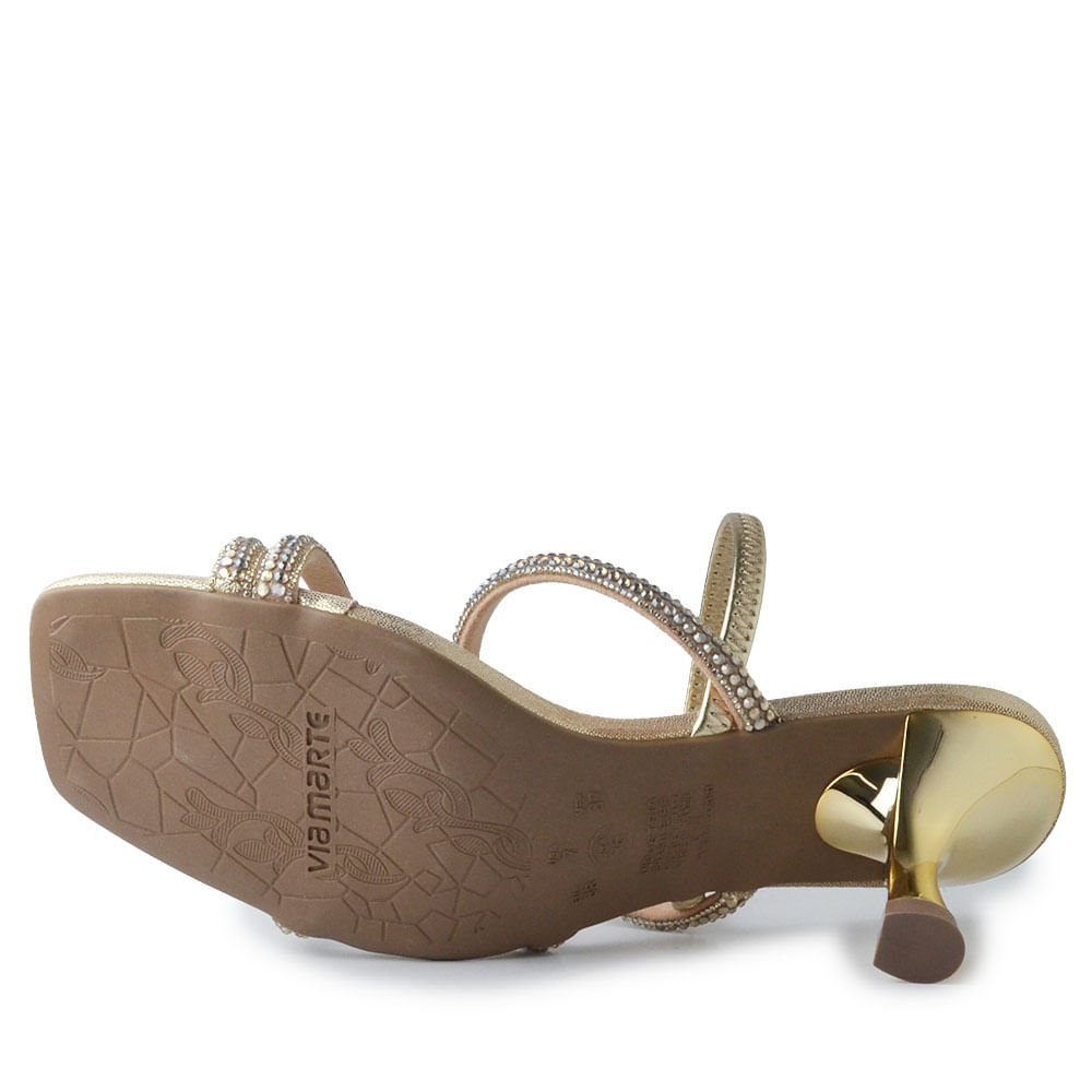 Sandália Salto Alto Via Marte Feminina 177-045-04 Dourado 5