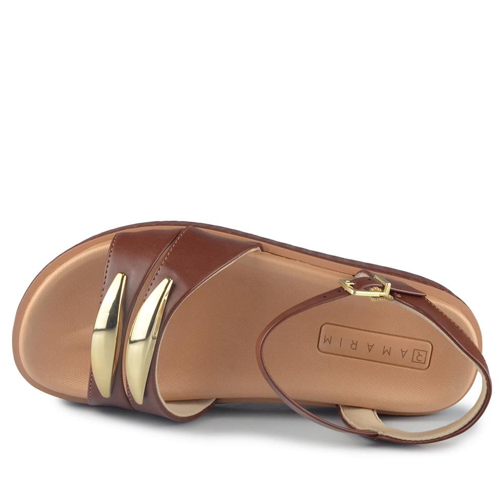 Sandália Papete Ramarim Feminina 2543204 Marrom 4