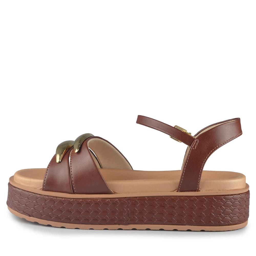 Sandália Papete Ramarim Feminina 2543204 Marrom 3