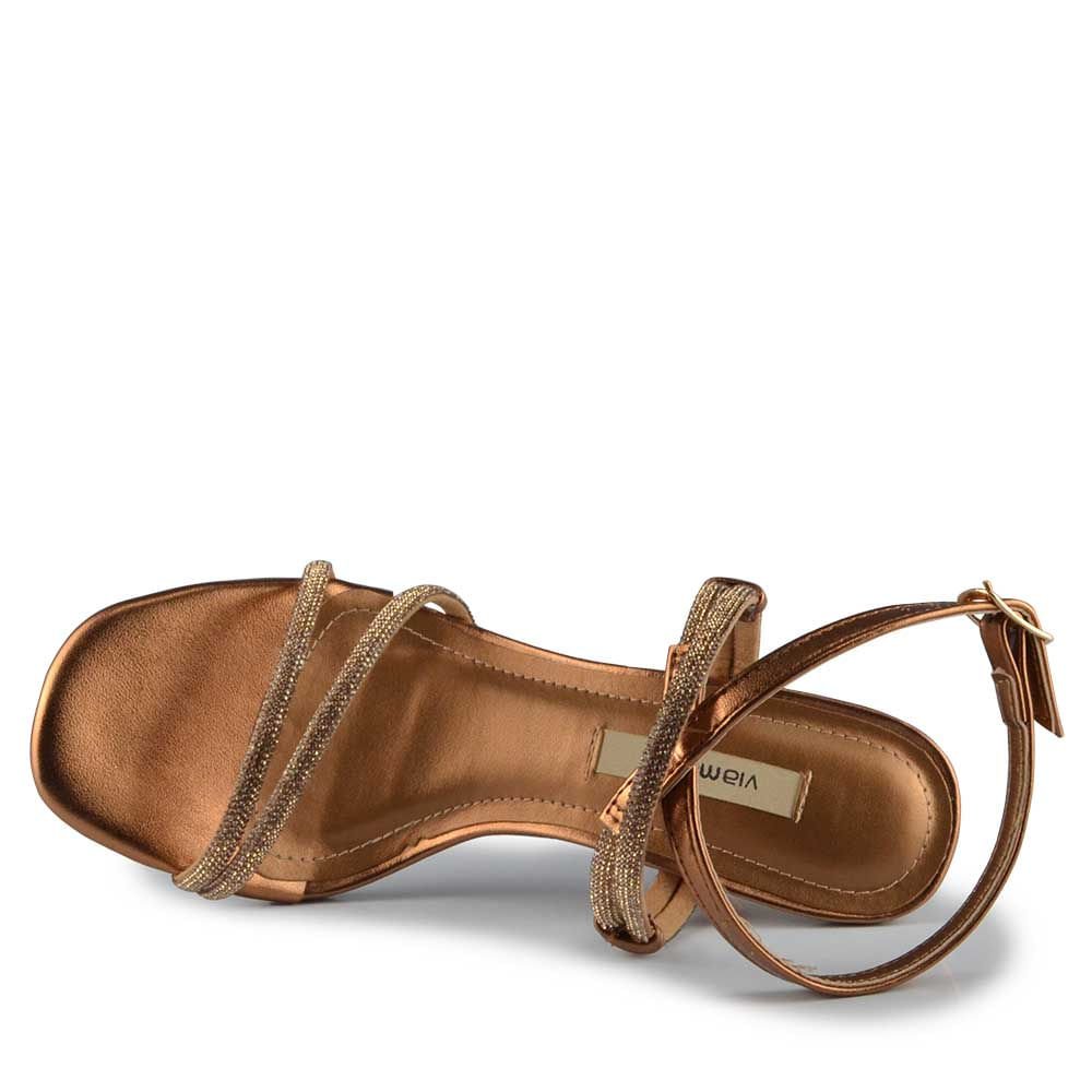 Sandália Salto Alto Via Marte Feminina 149-028-02 Bronze 4