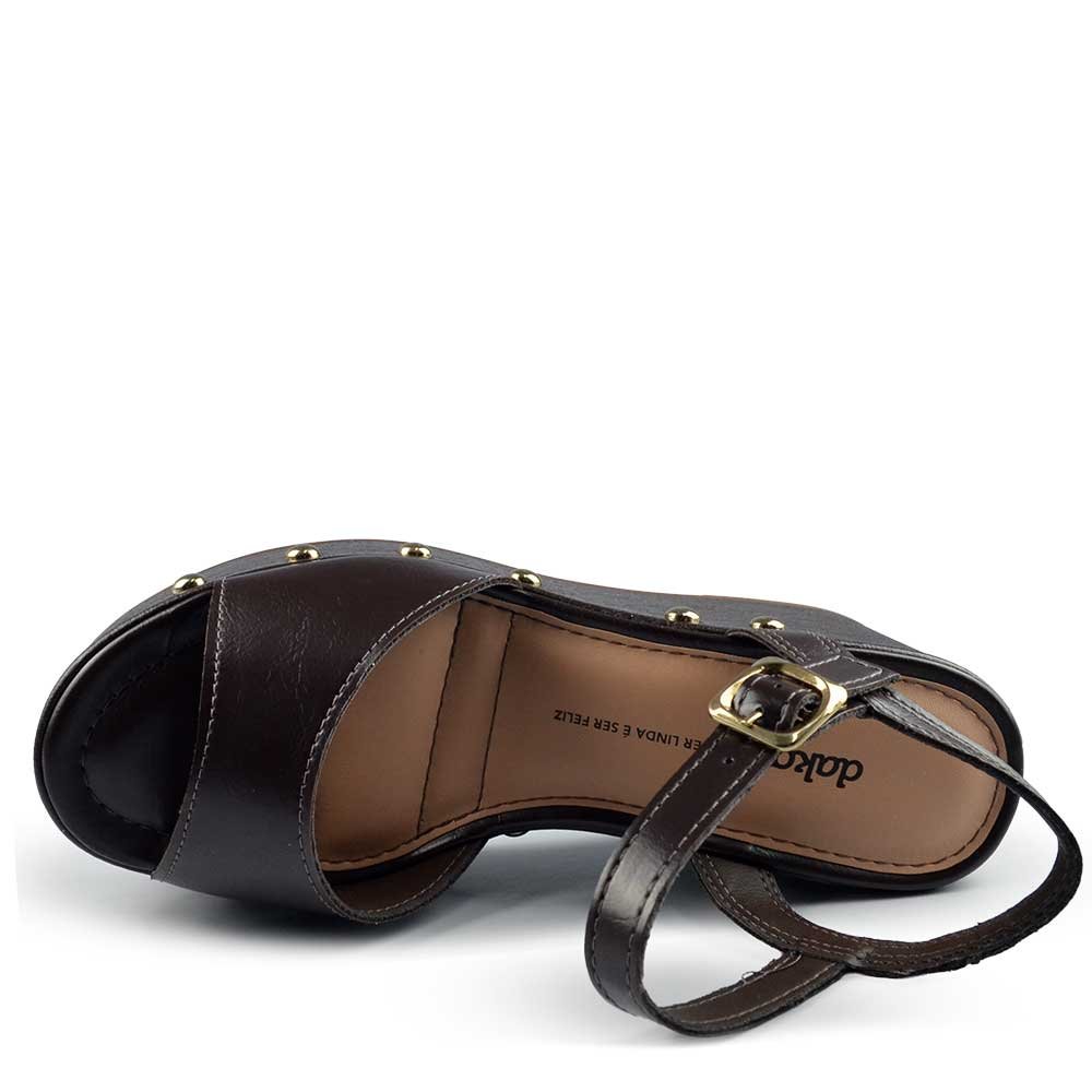 Sandália Anabela Dakota Feminina Y9542 Preto 4