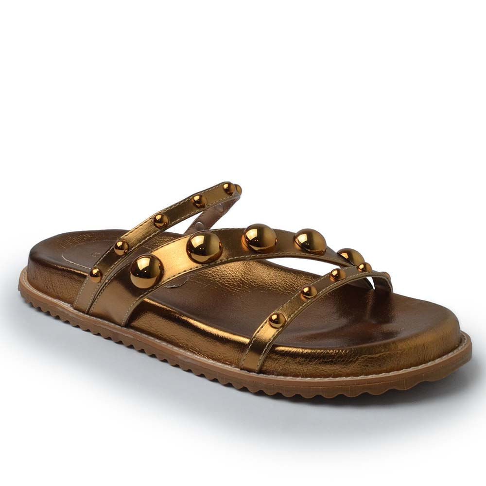 Sandália Flatform Cazzualen Feminina 10300-24916 Bronze 2