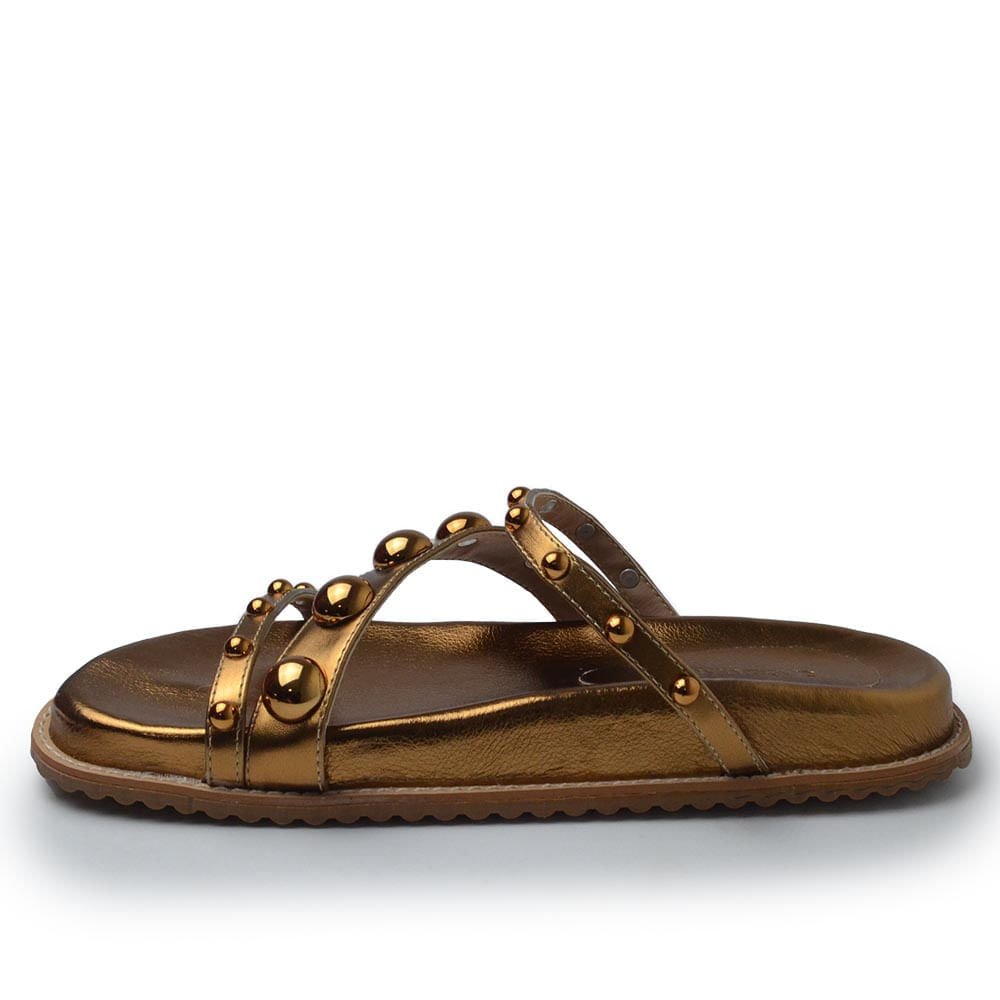 Sandália Flatform Cazzualen Feminina 10300-24916 Bronze 3