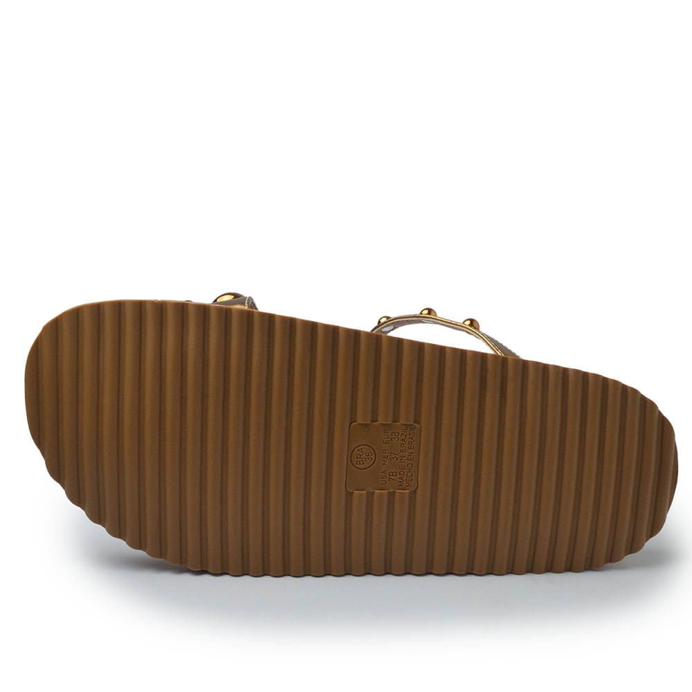 Sandália Flatform Cazzualen Feminina 10300-24916 Bronze 5