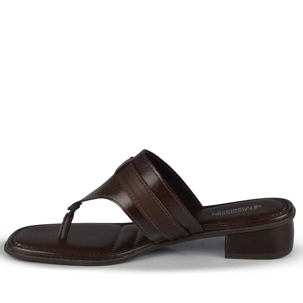 Tamanco Salto Baixo Mississipi Feminino MF892 Café 3