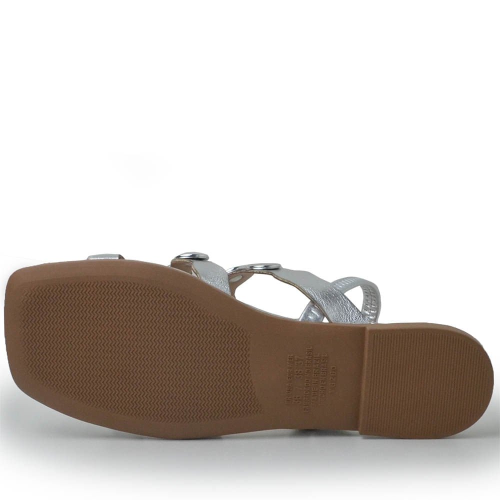 Sandália Rasteira Dakota Feminina Y7601 Prata 5