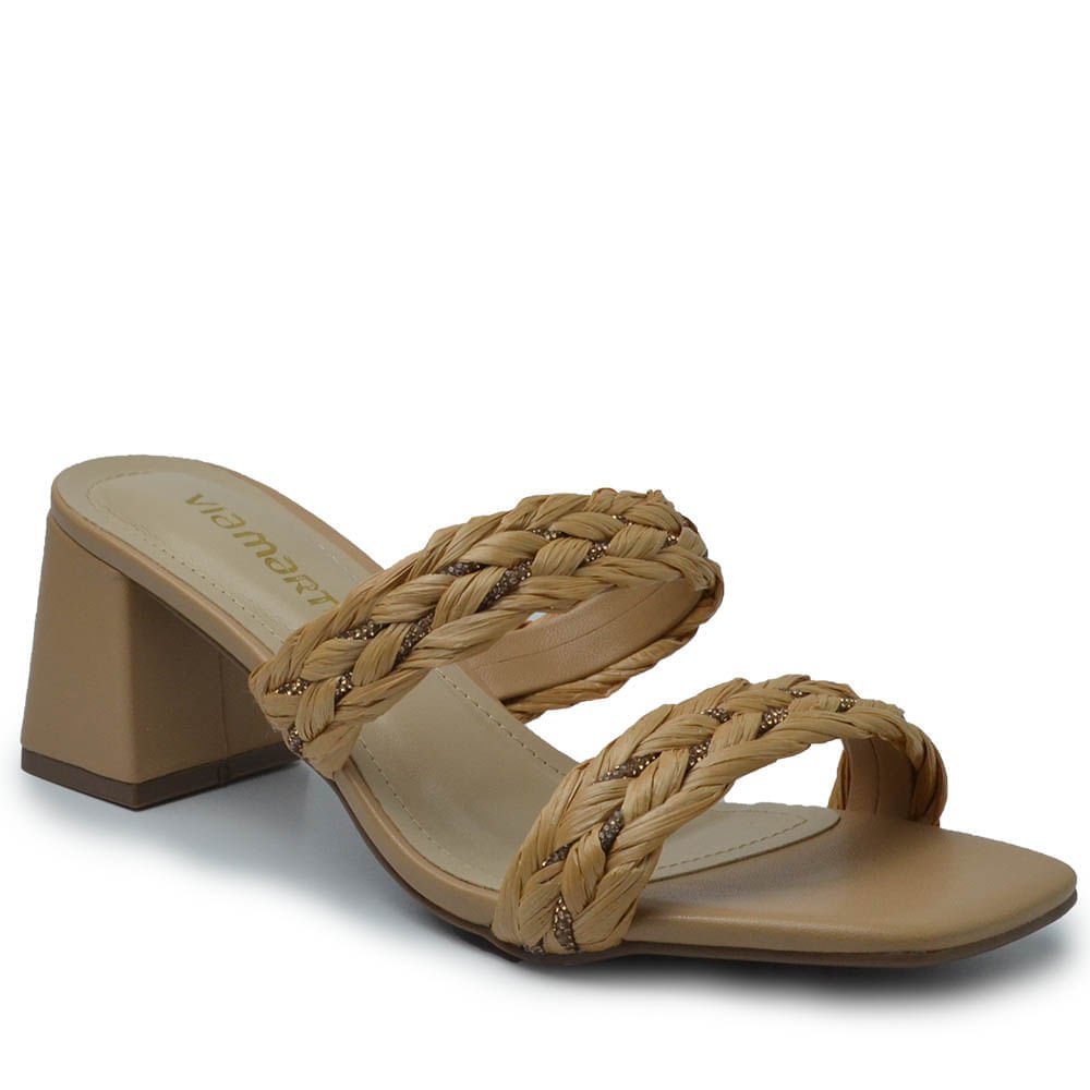 Tamanco Via Marte Feminino 171-021-01 Bege 2