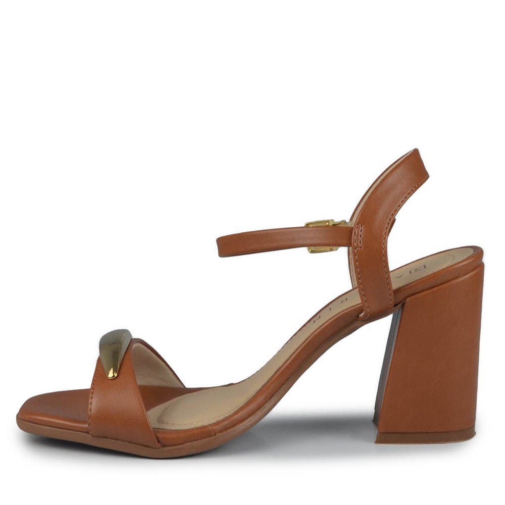 Sandália Ramarim Feminino Salto Bloco 2541202 Marrom 3
