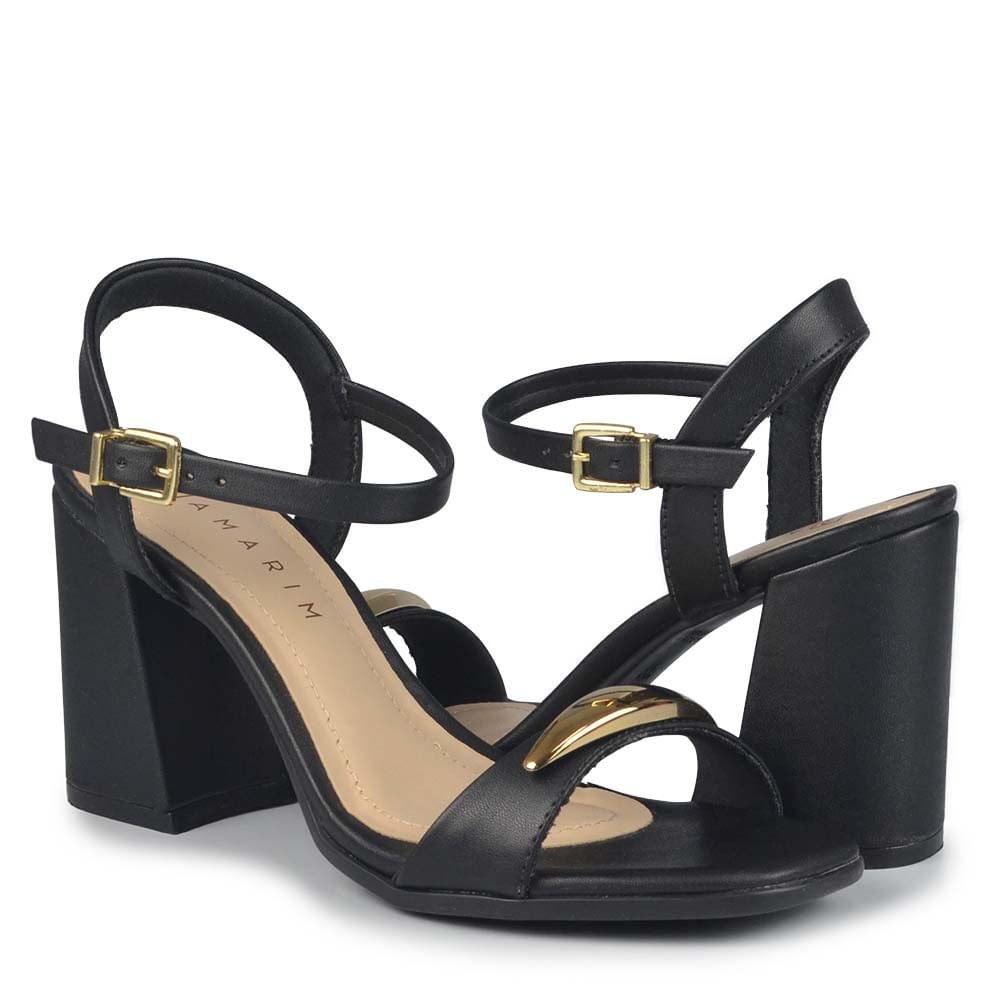 Sandália Ramarim Feminino Salto Bloco 2541202 Preto 6
