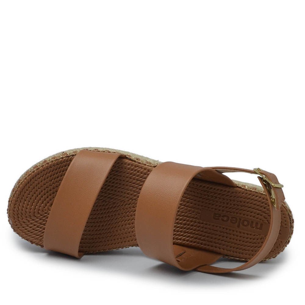 Sandália Flatform Moleca Feminina 5447.718 Marrom 3